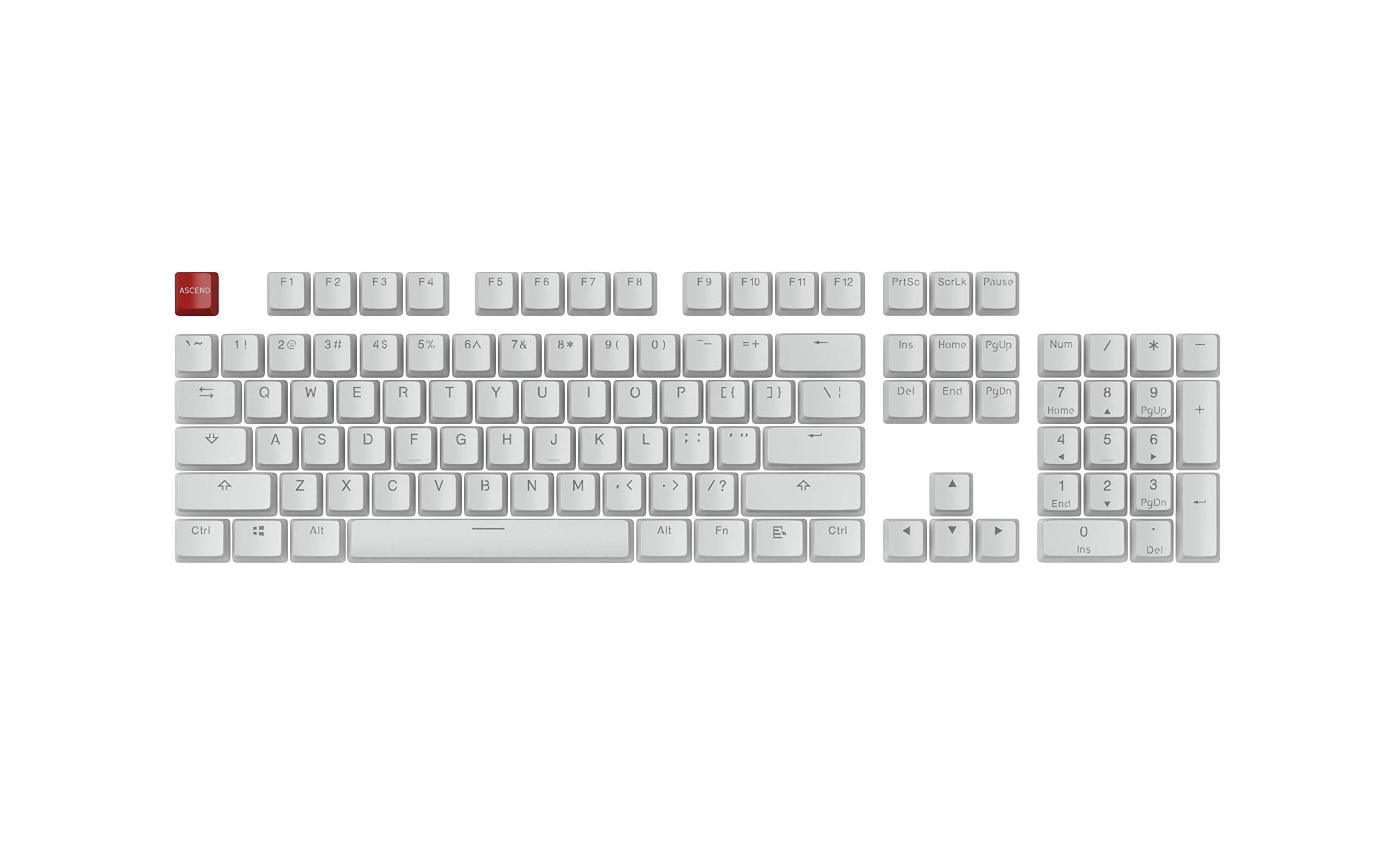 Amazon.com: GLORIOUS Aura V1 (White) Pudding Keycaps - Double Shot